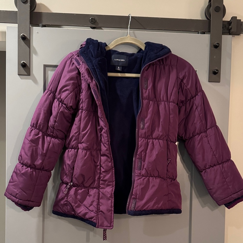 Lands' End Kids' Plum Puffer Jacket